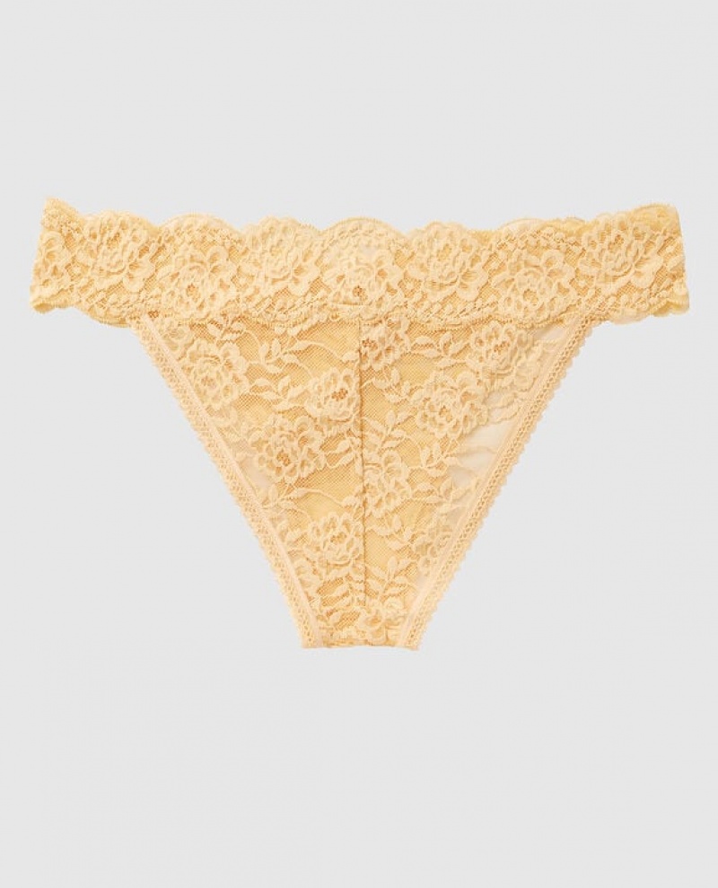 La Senza High Leg Cheeky Panty Women Underwear Light Yellow | Bk1UUfEd