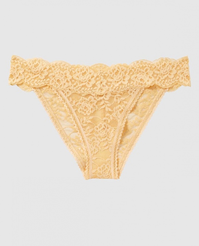 La Senza High Leg Cheeky Panty Women Underwear Light Yellow | Bk1UUfEd