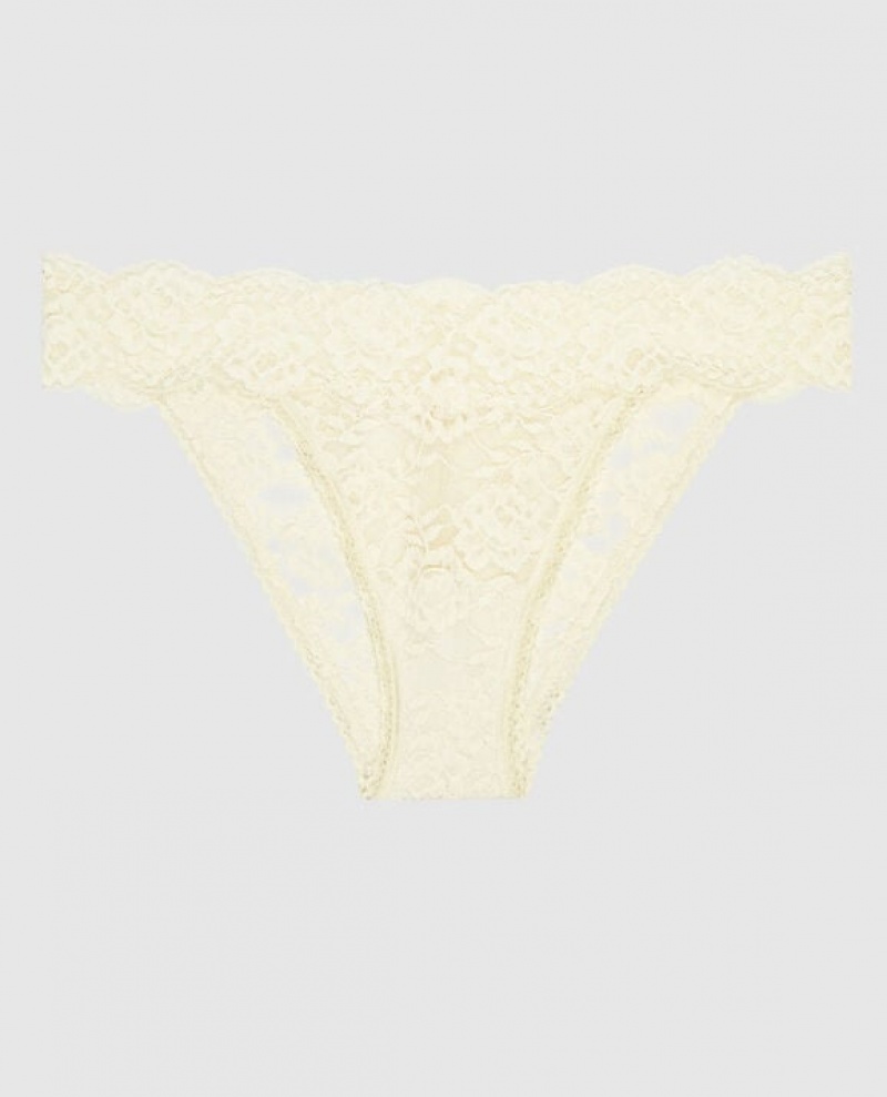 La Senza High Leg Cheeky Panty Women Underwear Cream | yWtjG8nq