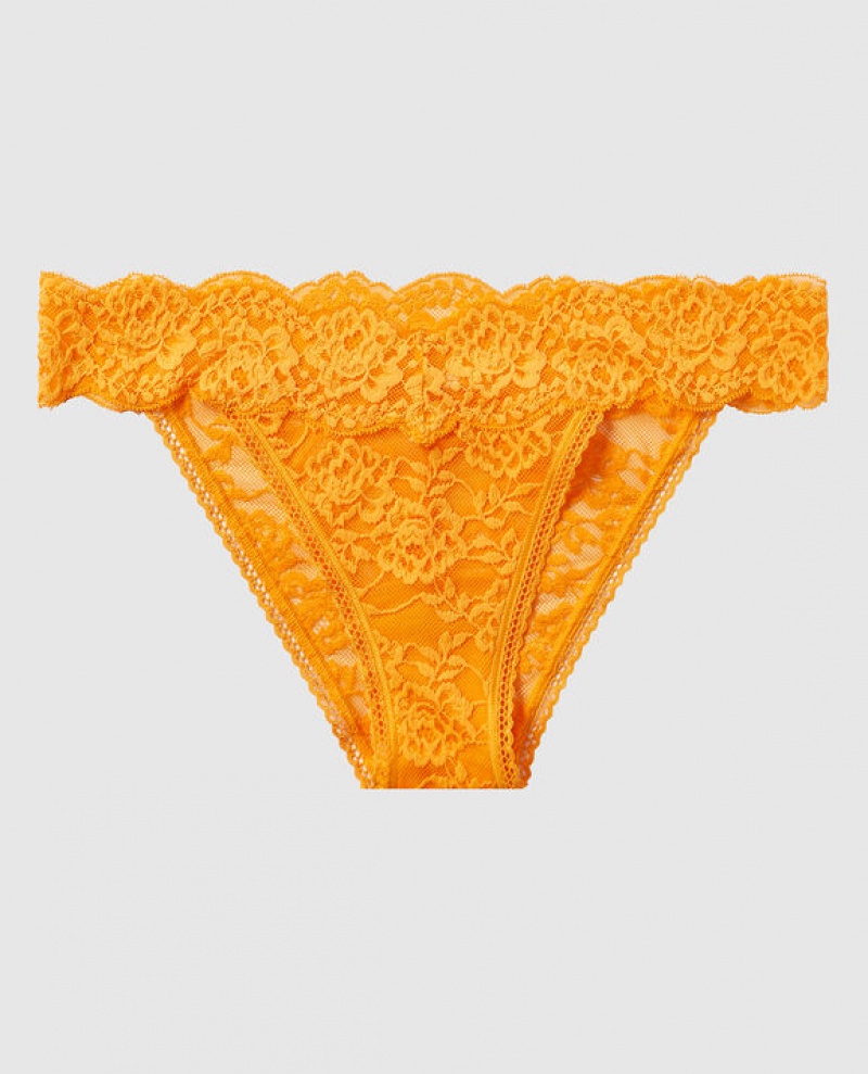 La Senza High Leg Cheeky Panty Women Underwear Yellow | C3uAVwuC