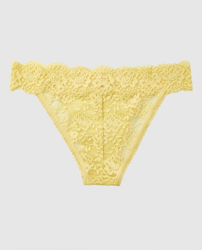 La Senza High Leg Cheeky Panty Women Underwear Yellow | iDITwfl0