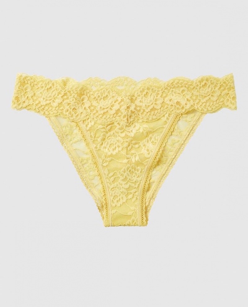 La Senza High Leg Cheeky Panty Women Underwear Yellow | iDITwfl0