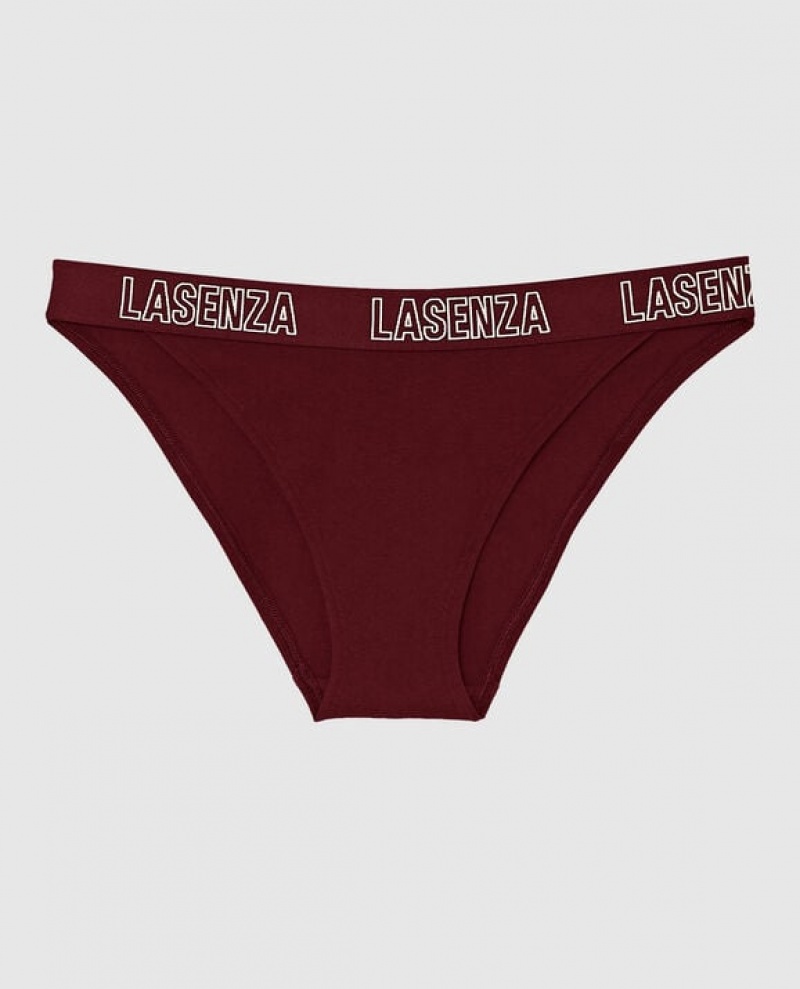 La Senza High Leg Cheeky Panty Women Underwear Red Burgundy | nYW1QMW8