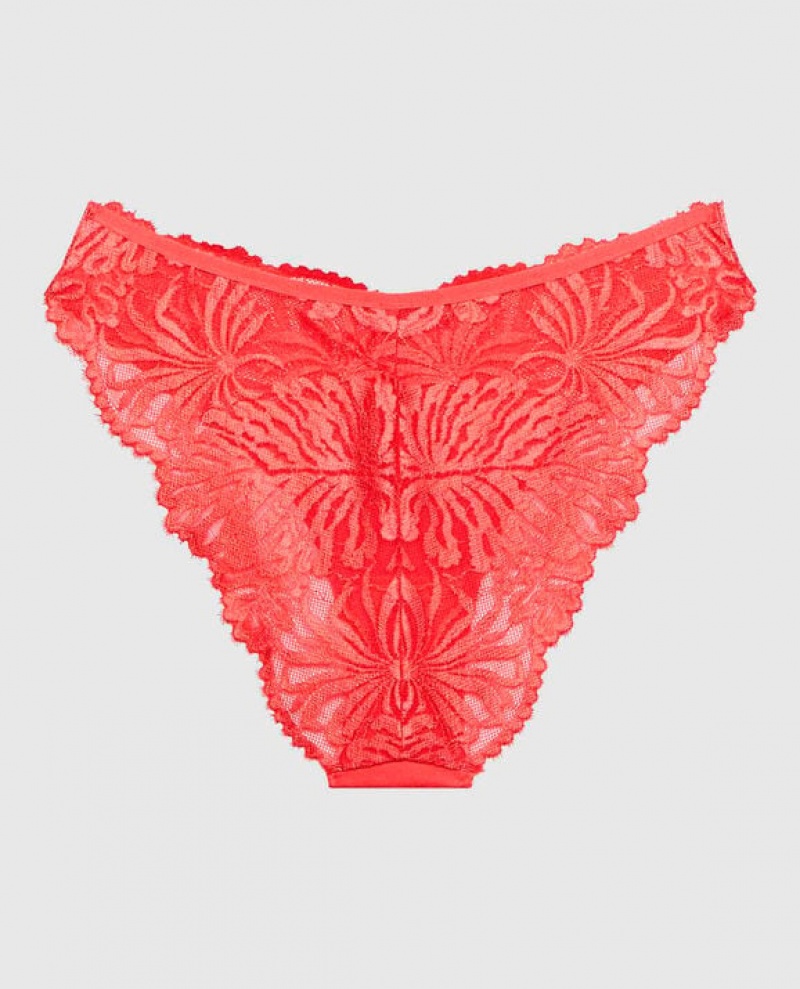 La Senza High Leg Cheeky Panty Women Underwear Red | QexzfElI