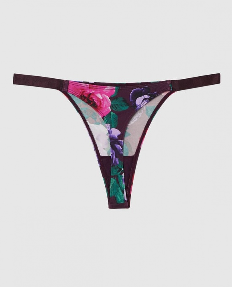 La Senza High Leg Thong Panty Women Underwear After Hours Floral | 6t2Wy6Km