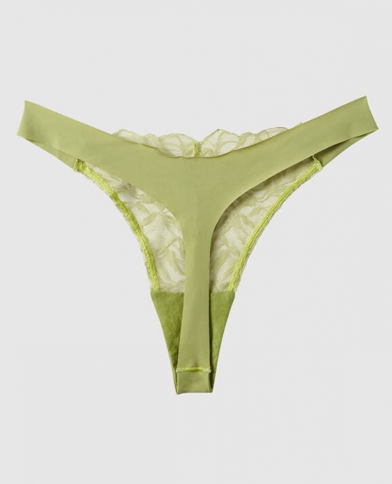 La Senza High Leg Thong Panty Women Underwear Fern | bKez75Y6