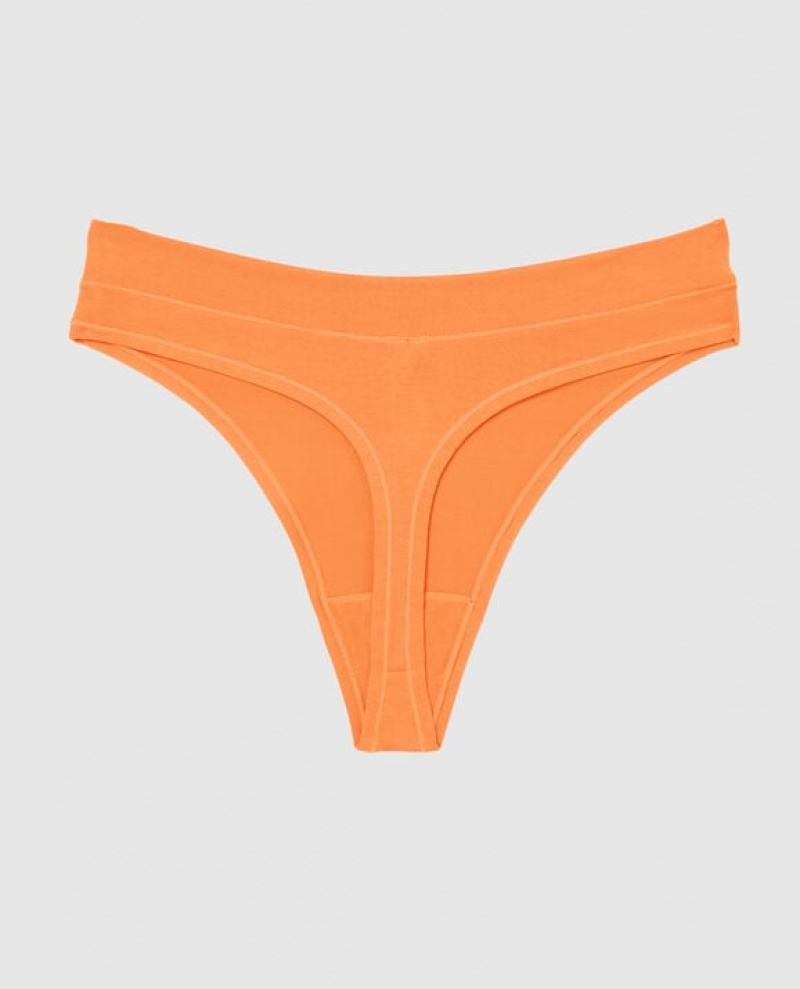 La Senza High Leg Thong Panty Women Underwear Apricot | eMXNMwEa