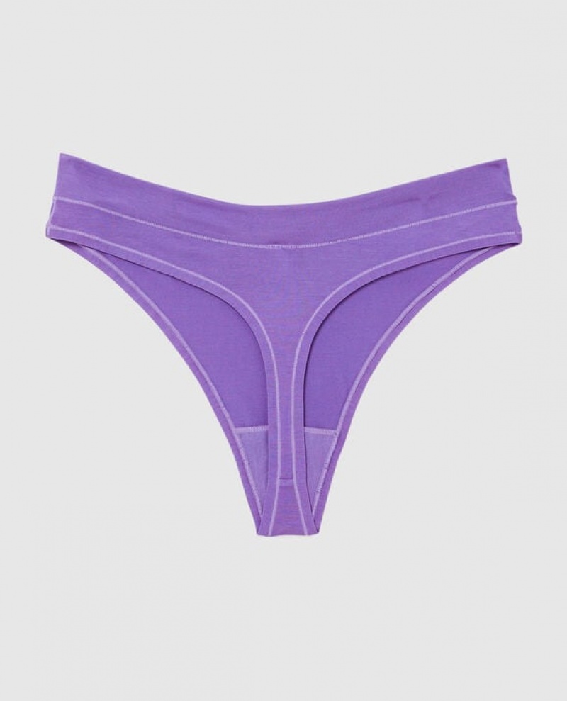 La Senza High Leg Thong Panty Women Underwear Flower | OzsAXQiF