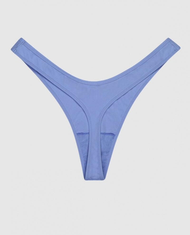 La Senza High Leg Thong Panty Women Underwear Blue | Ls8h4xiA