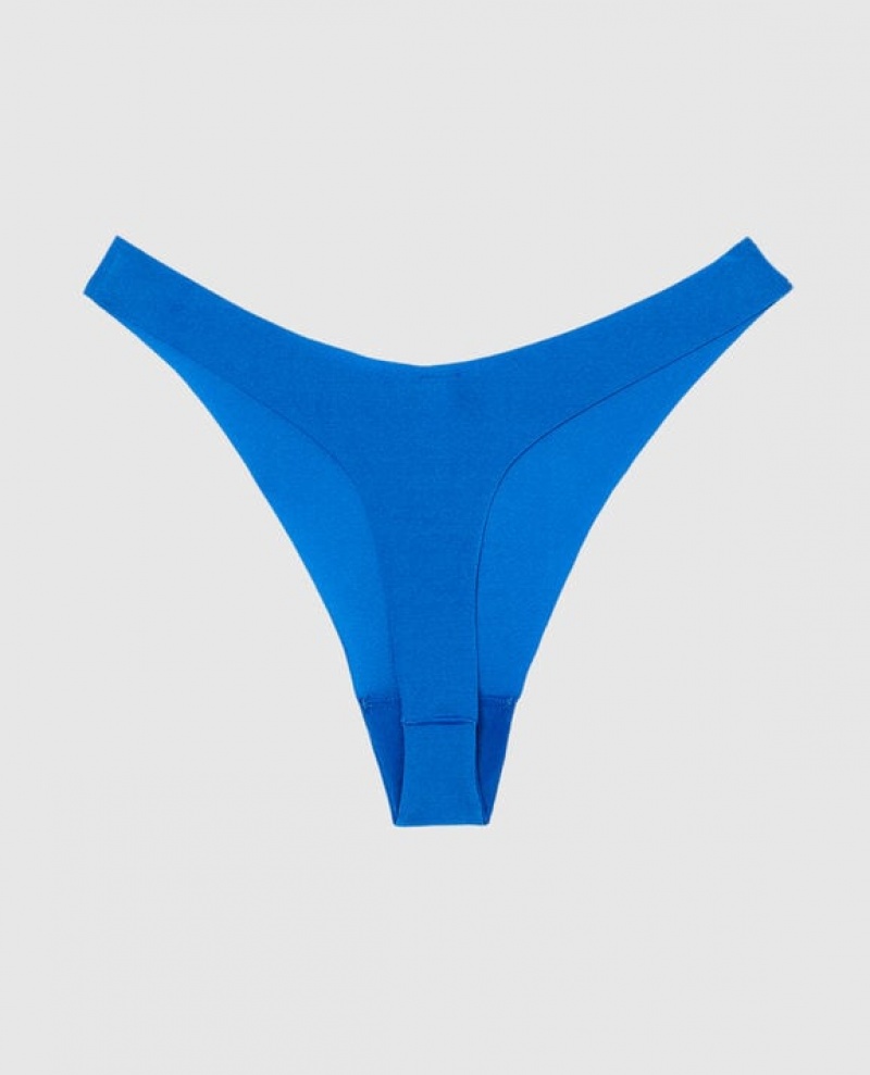 La Senza High Leg Thong Panty Women Underwear Deep Blue | kZ2Ok9fp