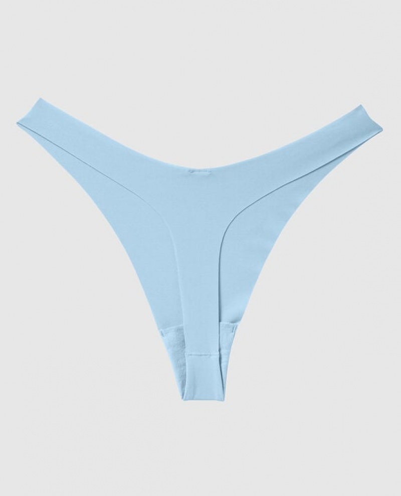 La Senza High Leg Thong Panty Women Underwear Blue | AGjqGbxa