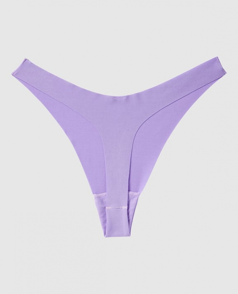 La Senza High Leg Thong Panty Women Underwear Purple Rose | Q31S48dM