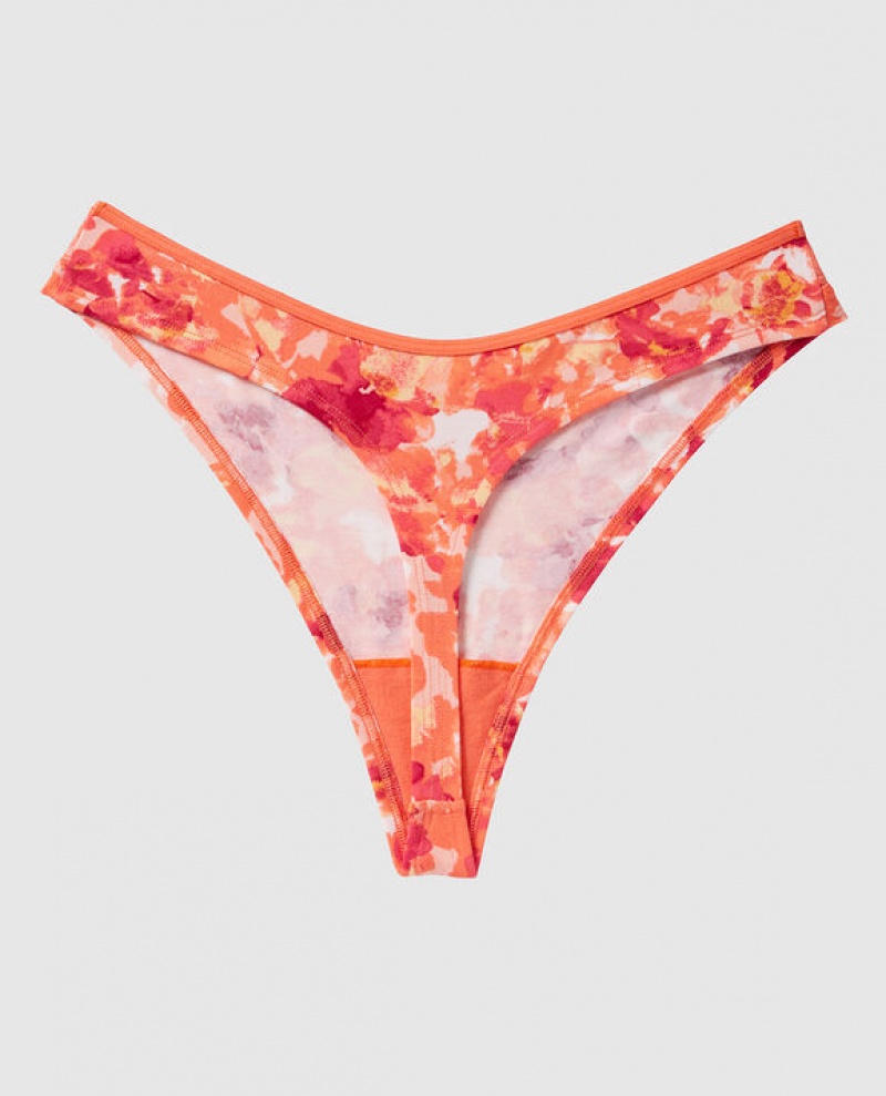 La Senza High Leg Thong Panty Women Underwear Coral | Gl9rklpu