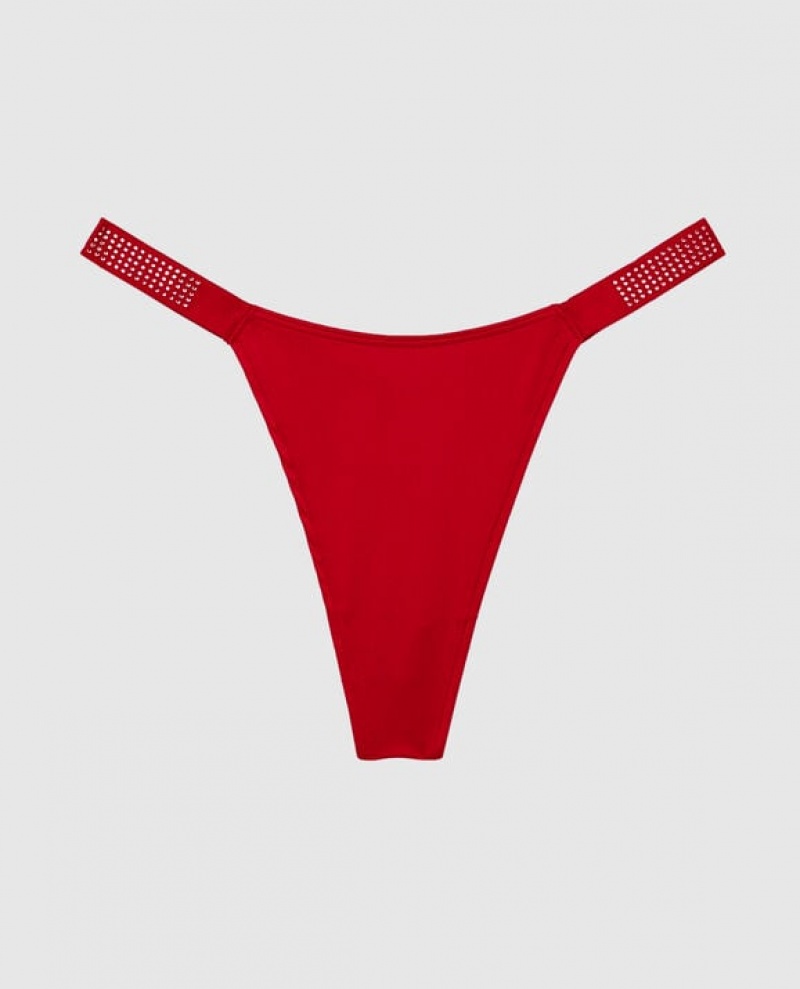 La Senza High Leg Thong Panty Women Underwear Red | 1EO47Y46