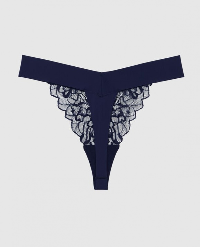 La Senza High Leg Thong Panty Women Underwear Ocean Cavern | b4VR6oT9