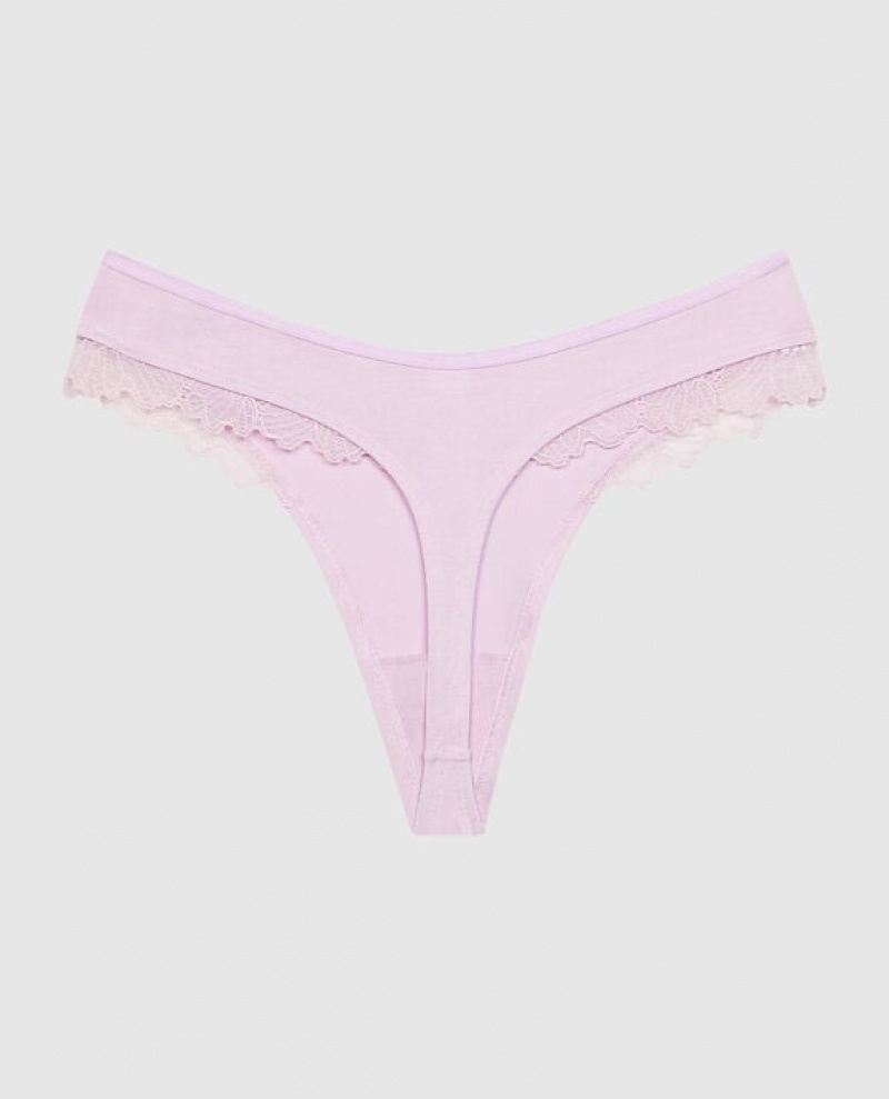 La Senza High Leg Thong Panty Women Underwear Purple | RuUjQKWV