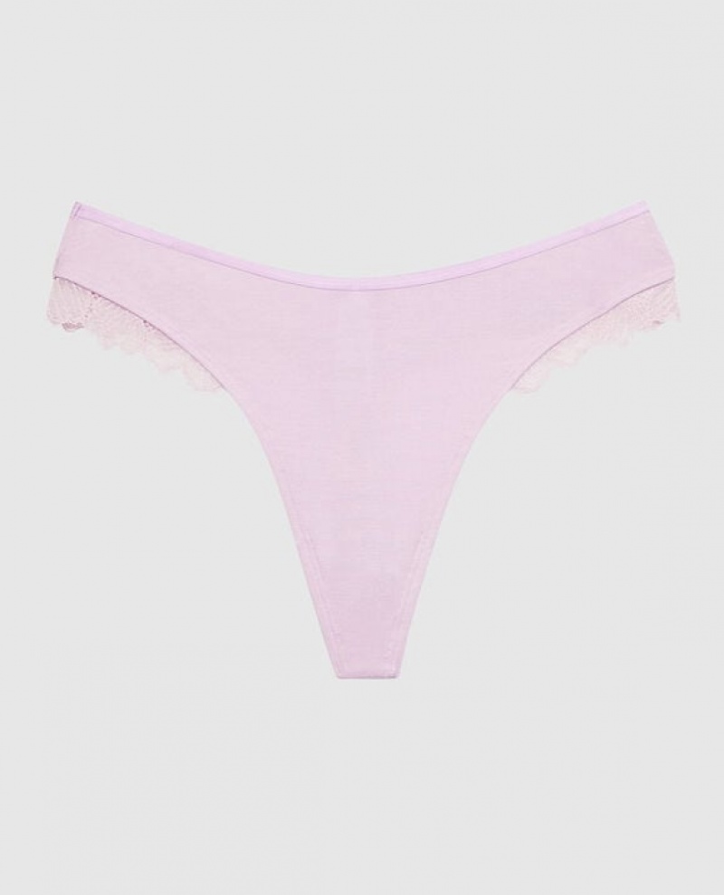 La Senza High Leg Thong Panty Women Underwear Purple | RuUjQKWV