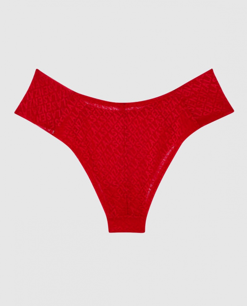 La Senza High Waist Cheeky Panty Women Underwear Red | bpfZIBpc