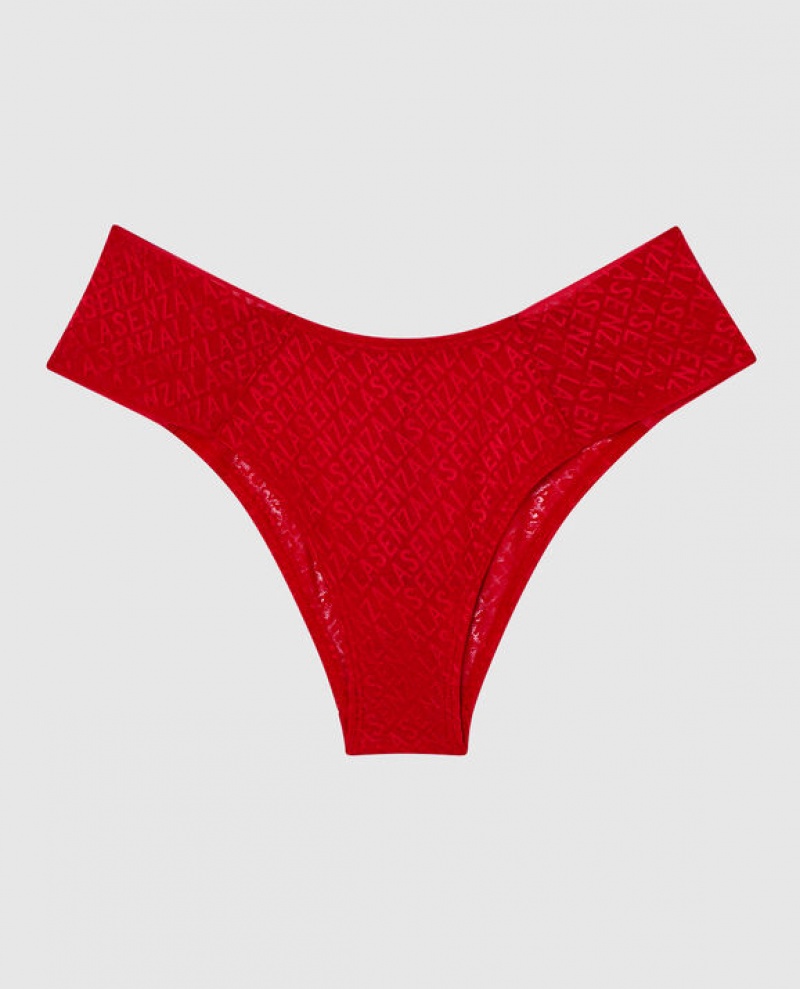 La Senza High Waist Cheeky Panty Women Underwear Red | bpfZIBpc