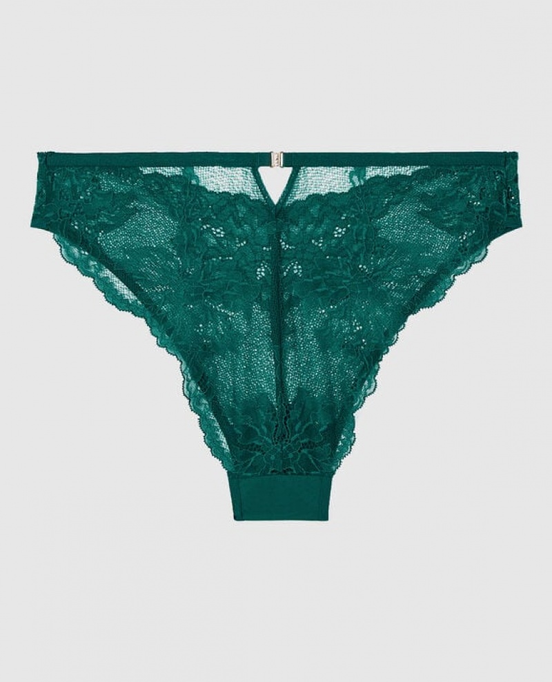 La Senza High Waist Cheeky Panty Women Underwear Green | VoPxmMNf