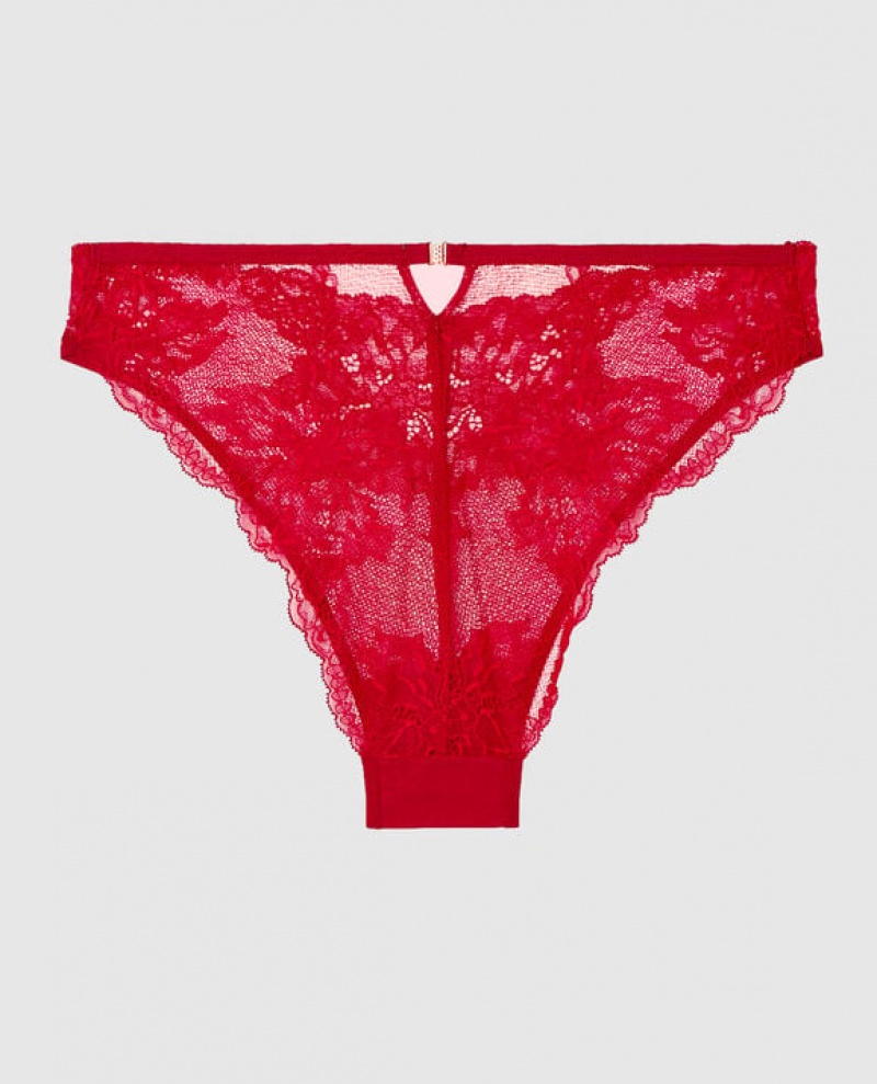 La Senza High Waist Cheeky Panty Women Underwear Red | mEzXsw9u