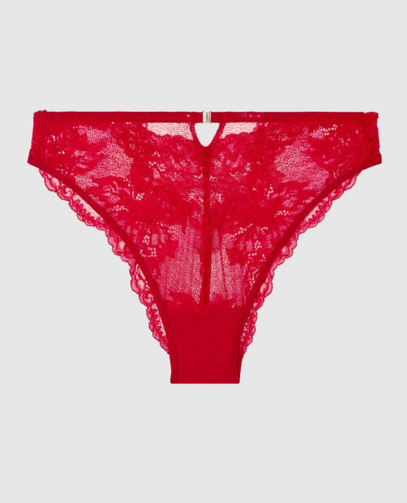 La Senza High Waist Cheeky Panty Women Underwear Red | mEzXsw9u