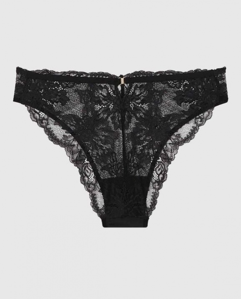 La Senza High Waist Cheeky Panty Women Underwear Black | ei1rkSzr