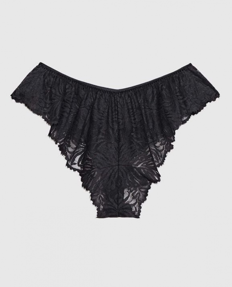 La Senza Lace Cheeky Panty Women Underwear Black | UWqE4O28