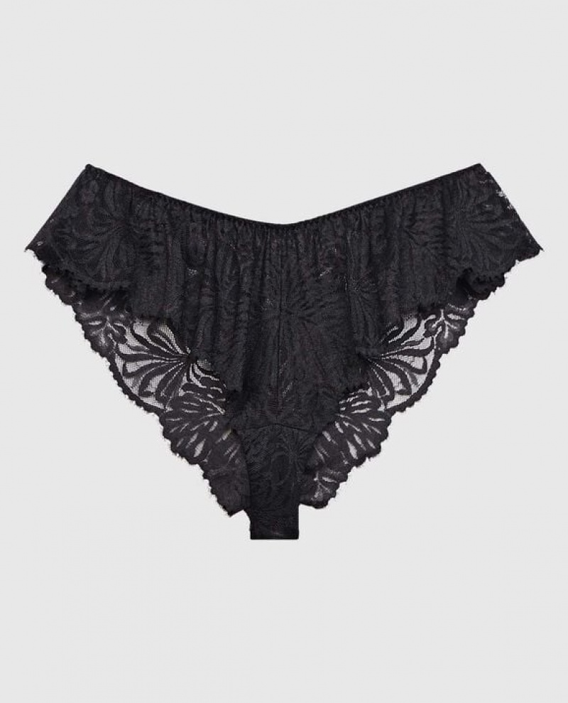 La Senza Lace Cheeky Panty Women Underwear Black | UWqE4O28