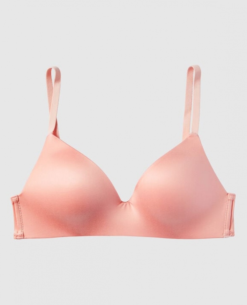 La Senza Light Push Up Wireless Women Bras Pink | P69iEZSK