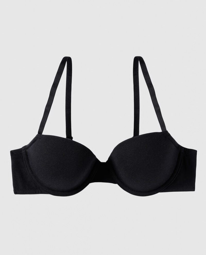 La Senza Lightly Lined Demi Women Bras Black | gIsq9zRh