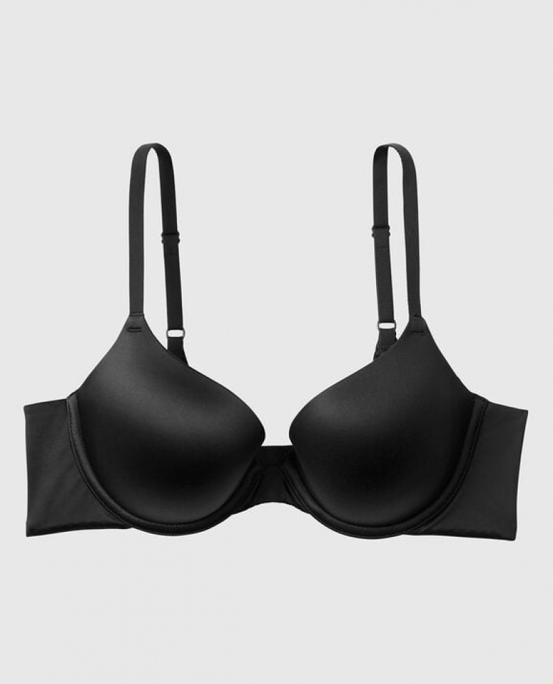 La Senza Lightly Lined Demi Women Bras Black | C14c6o6a