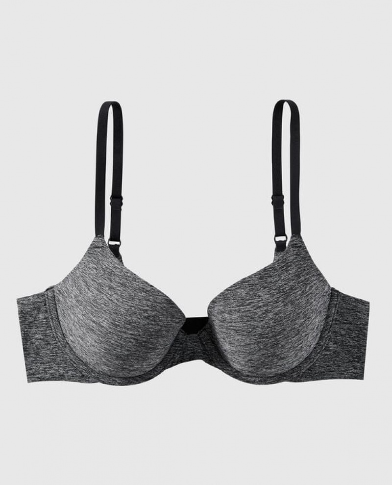 La Senza Lightly Lined Demi Women Bras Black | jJLsrli6