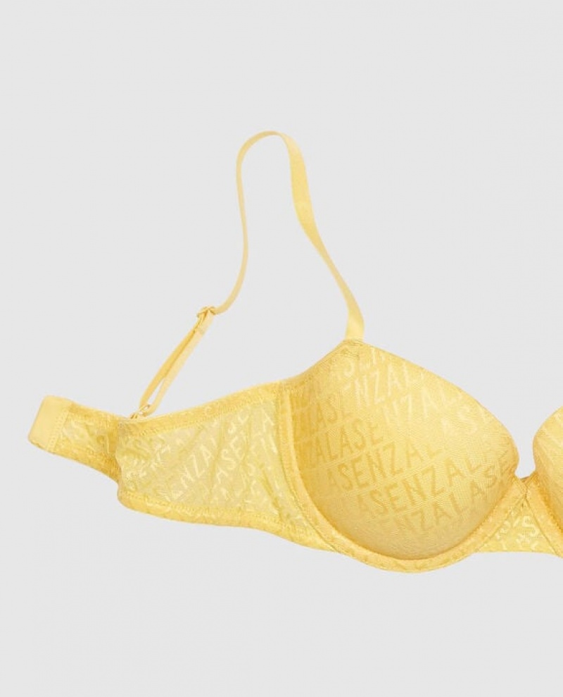 La Senza Lightly Lined Demi Women Bras Cream | xdqMJvpM