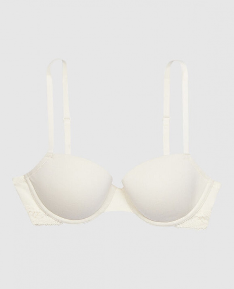 La Senza Lightly Lined Demi Women Bras Cream | vp6vxGeO