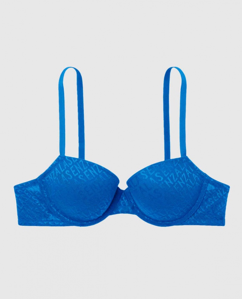 La Senza Lightly Lined Demi Women Bras Deep Blue | HfgND1es