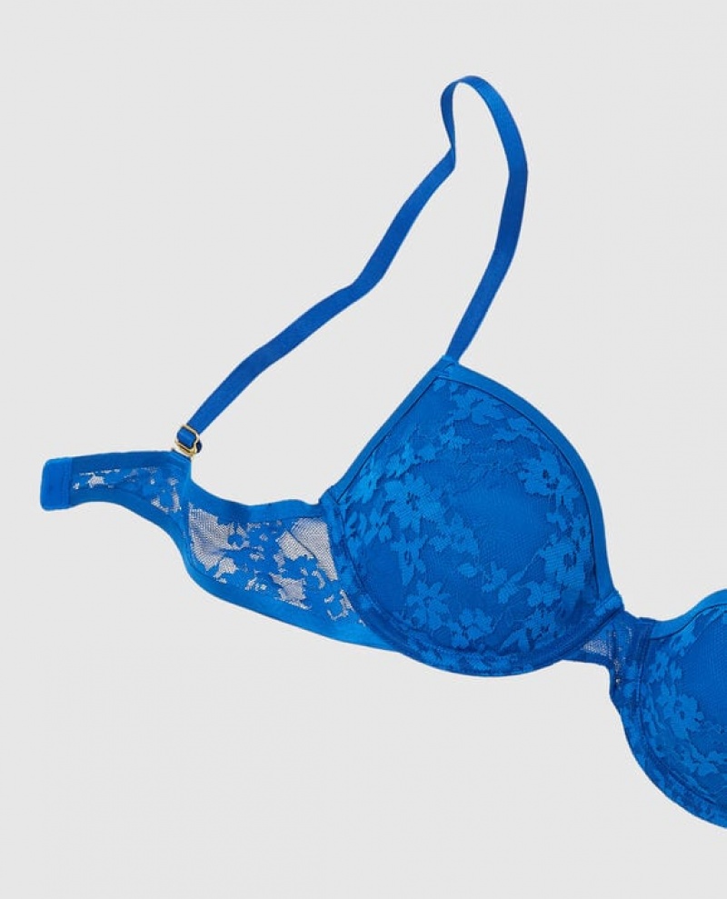 La Senza Lightly Lined Demi Women Bras Deep Blue | jp302Jnt