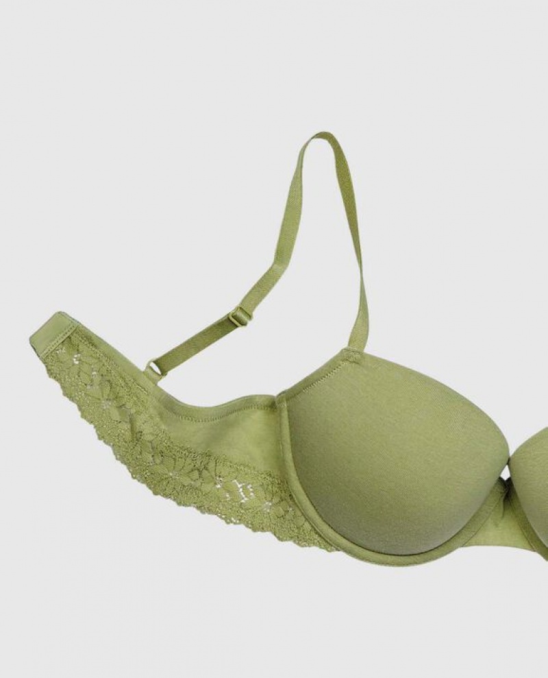 La Senza Lightly Lined Demi Women Bras Fern | XRaimYfL