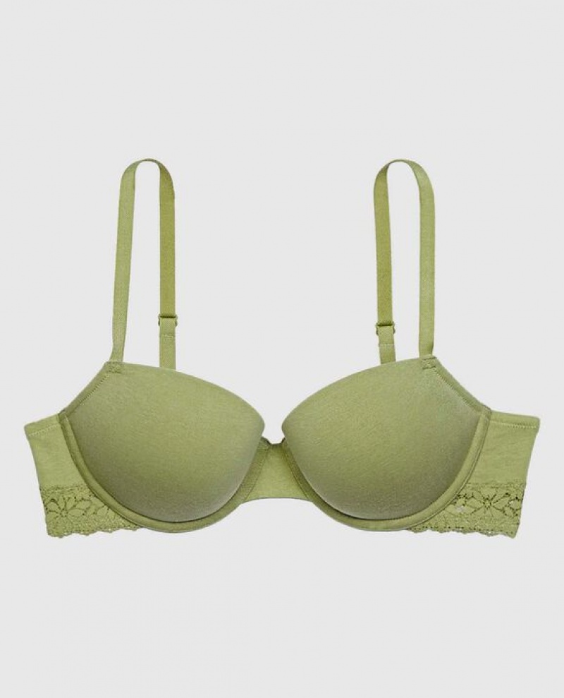 La Senza Lightly Lined Demi Women Bras Fern | XRaimYfL