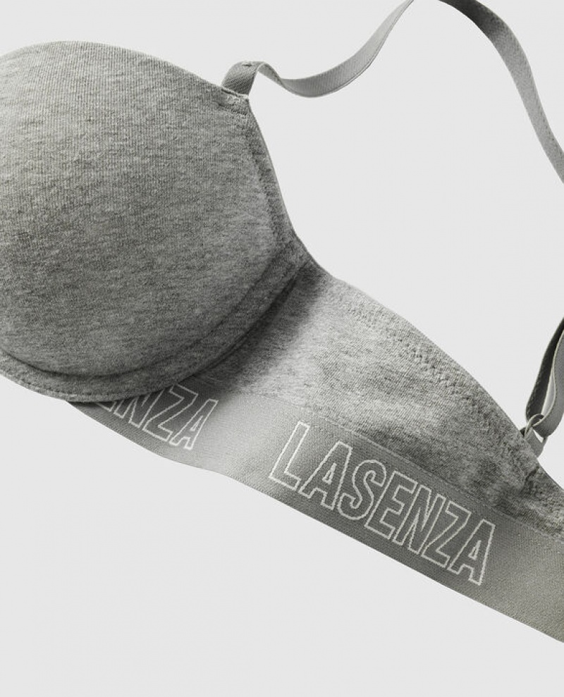 La Senza Lightly Lined Demi Women Bras Grey | NyNVp0RL