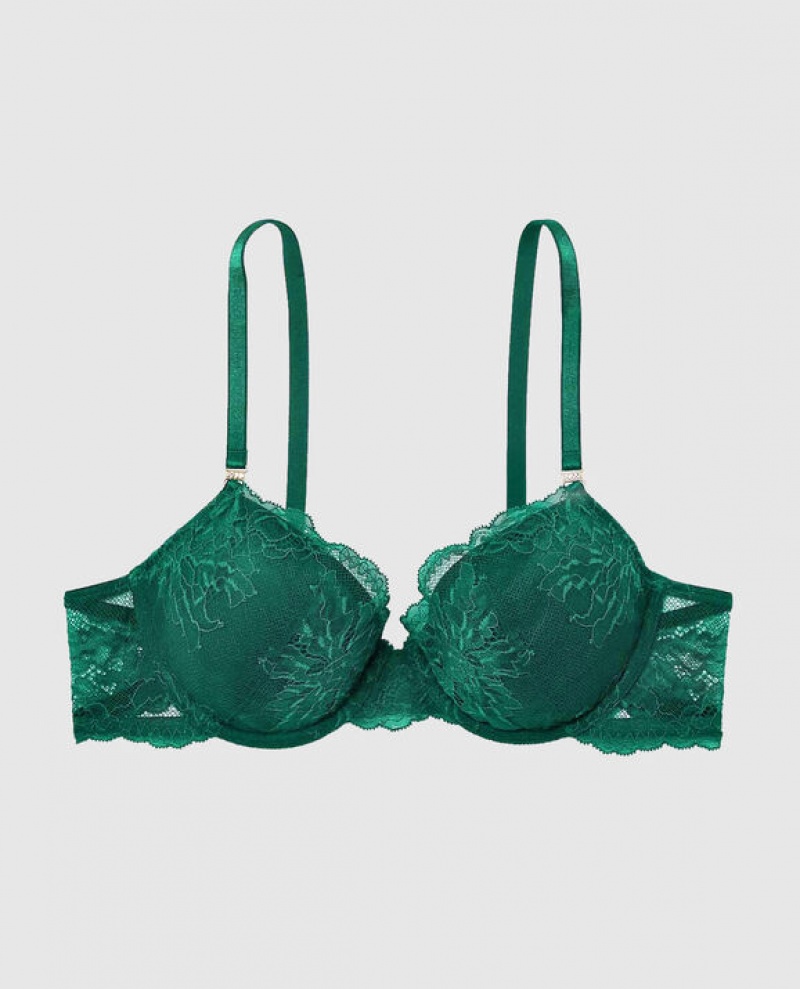 La Senza Lightly Lined Demi Women Bras Green | vUCt0t7T