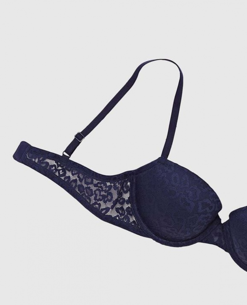 La Senza Lightly Lined Demi Women Bras Ocean Cavern | U2dARpf5