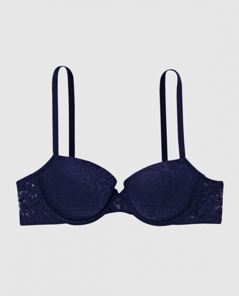 La Senza Lightly Lined Demi Women Bras Ocean Cavern | U2dARpf5