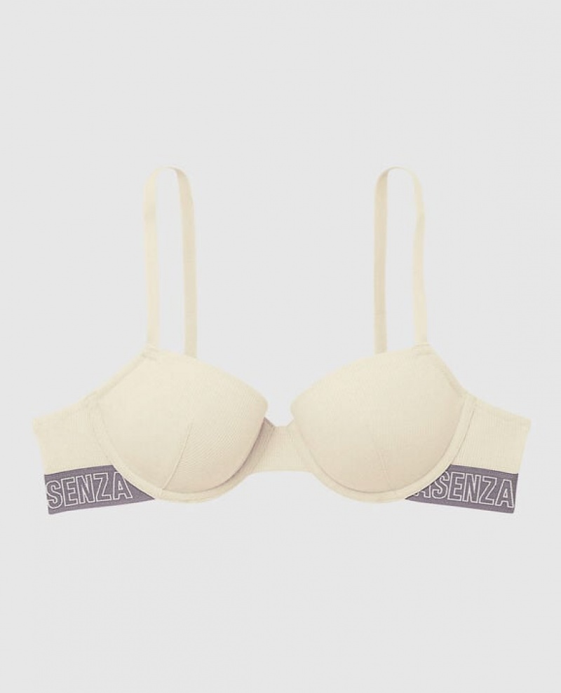 La Senza Lightly Lined Demi Women Bras Pearl | 24VZ6lf1