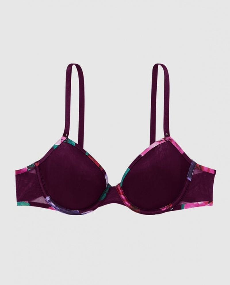 La Senza Lightly Lined Demi Women Bras Purple | RZvMFY1B