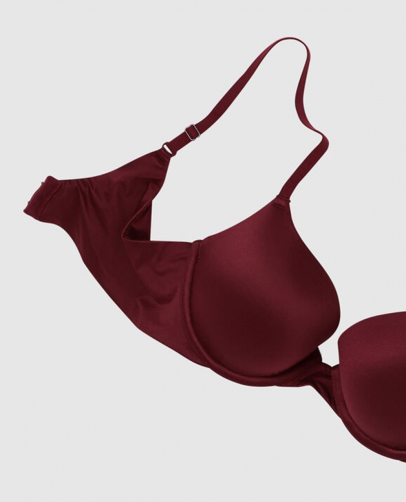 La Senza Lightly Lined Demi Women Bras Red Burgundy | 4cvjHRdk