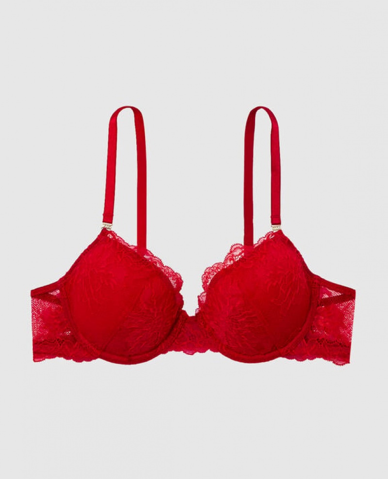 La Senza Lightly Lined Demi Women Bras Red | e5fB3D8z