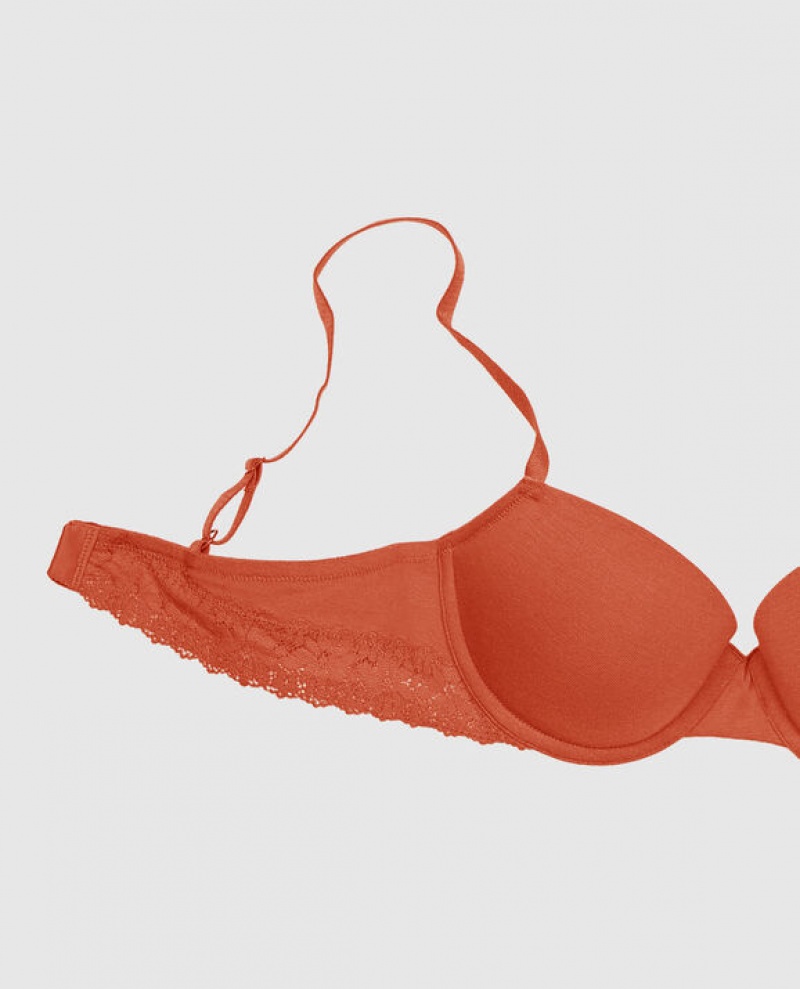 La Senza Lightly Lined Demi Women Bras Terra Cotta | n5ivts0w