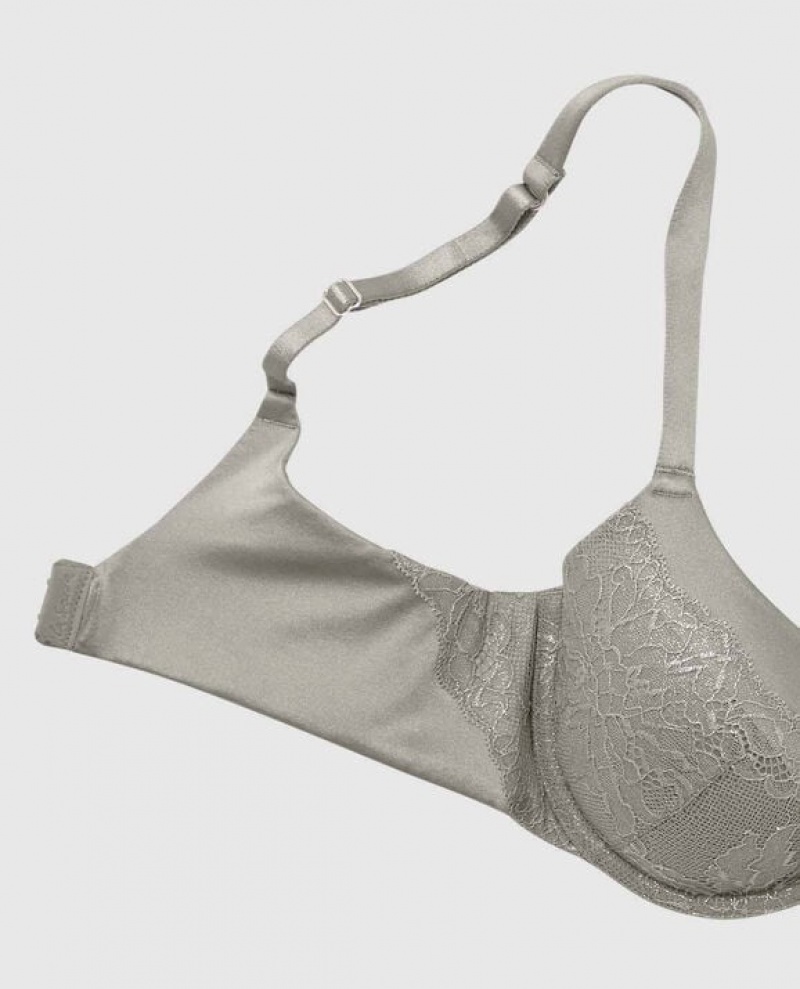 La Senza Lightly Lined Full Coverage Women Bras Silver | KYFlZ1PG