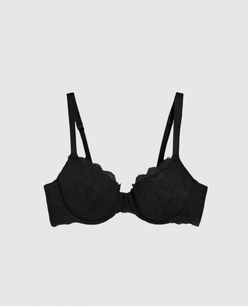 La Senza Lightly Lined Full Coverage Women Bras Black | boV2Q6hJ